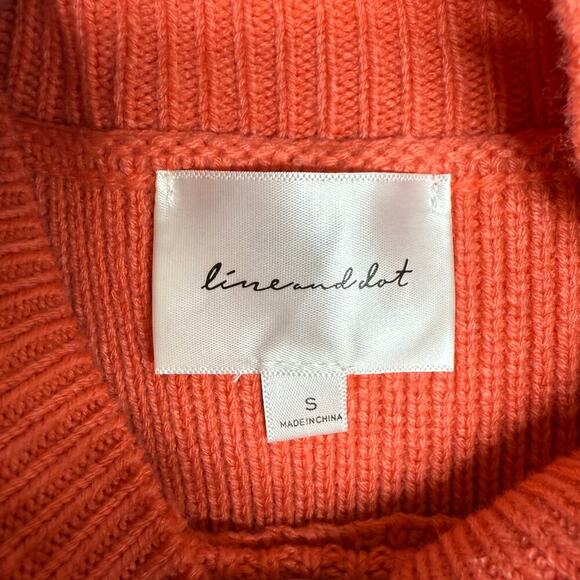 NWOT | Line & Dot | Mock Neck Sweater | Rust Orange | Size S - Picture 7 of 12